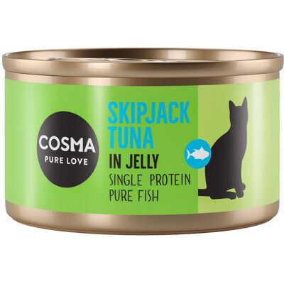 24x85g Skipjack Tonijn in Gelei Cosma Original Kattenvoer 24x85g Skipjack Tonijn in Gelei Cosma Original Kattenvoer