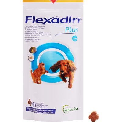 Vetoquinol 90 stuks Small Dogs & Cat Flexadin Plus Mini Supplement Vetoquinol 90 stuks Small Dogs & Cat Flexadin Plus Mini Supplement