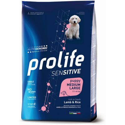 10kg Lam & Rijst Puppy Sensitive Medium/Large Prolife Puppyvoer 10kg Lam & Rijst Puppy Sensitive Medium/Large Prolife Puppyvoer