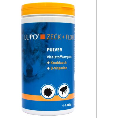 Luposan 1000g LUPO Teken + Vlooien Voedingssupplement voor Honden Luposan 1000g LUPO Teken + Vlooien Voedingssupplement voor Honden