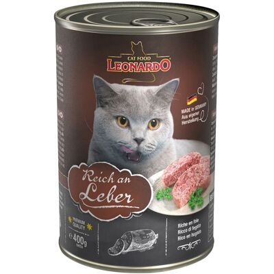6x400g Rijk aan Lever Leonardo All Meat Kattenvoer 6x400g Rijk aan Lever Leonardo All Meat Kattenvoer