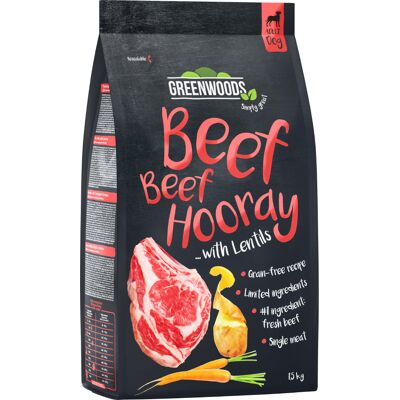 6kg Rund met Linzen, Aardappel en Wortel Greenwoods Hondenvoer 6kg Rund met Linzen, Aardappel en Wortel Greenwoods Hondenvoer