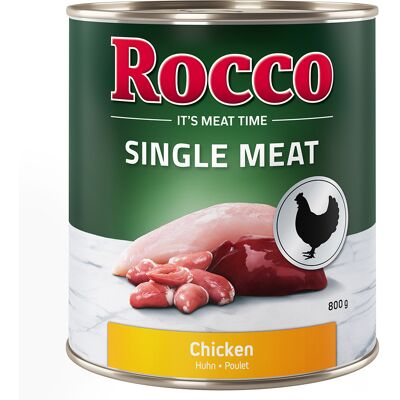 Rocco Single Meat 6 x 800 g Hondenvoer - Kip Rocco Single Meat 6 x 800 g Hondenvoer - Kip
