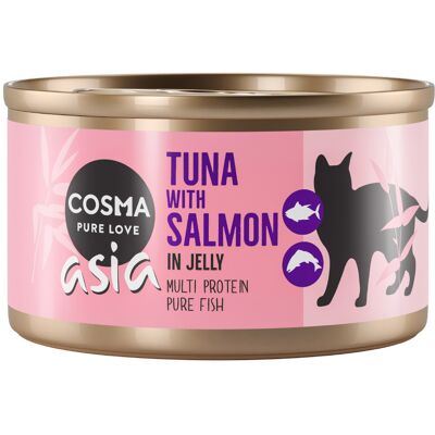 24 x 85 g Cosma Thai in Gelei Voordeelpakket Tonijn & Zalm 24 x 85 g Cosma Thai in Gelei Voordeelpakket Tonijn & Zalm