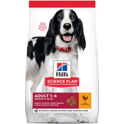 14kg Adult 1-6 Medium met Kip Hill's Science Plan Hondenvoer 14kg Adult 1-6 Medium met Kip Hill's Science Plan Hondenvoer
