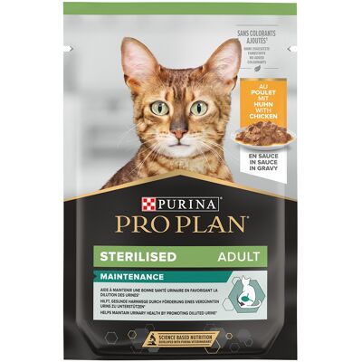 4 + 1 gratis! 30 x 85 g / 120 X 85 g Purina Pro Plan natvoer voor katten - Sterilised Maintenance Kip 30 x 85 g 4 + 1 gratis! 30 x 85 g / 120 X 85 g Purina Pro Plan natvoer voor katten - Sterilised Maintenance Kip 30 x 85 g