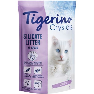 6x 5L Tigerino Crystals Sensitive XL Kattenbakvulling 6x 5L Tigerino Crystals Sensitive XL Kattenbakvulling