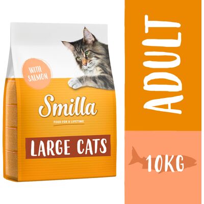 10kg Adult XXL-brokken met Zalm Smilla Kattenvoer 10kg Adult XXL-brokken met Zalm Smilla Kattenvoer