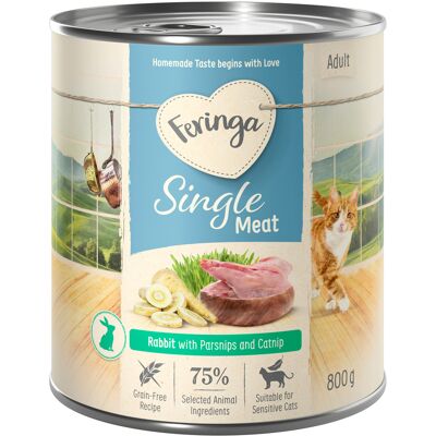 Feringa Single Meat Menu 6 x 800 g - Konijn met pastinaak & kattenmunt Feringa Single Meat Menu 6 x 800 g - Konijn met pastinaak & kattenmunt
