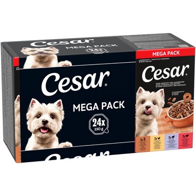 24x150g Landragout Kuipjes Cesar Hondenvoer 24x150g Landragout Kuipjes Cesar Hondenvoer