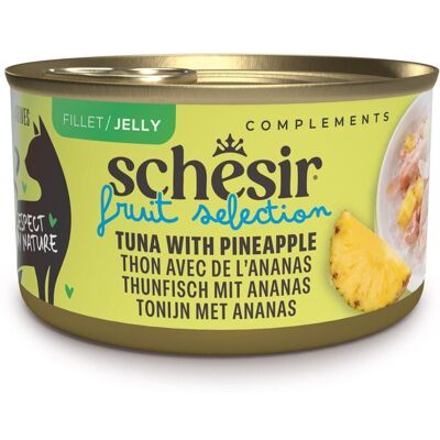 12x75g Schesir Cat Fruit Selection tonijn en ananas in gelei natvoer voor katten 12x75g Schesir Cat Fruit Selection tonijn en ananas in gelei natvoer voor katten