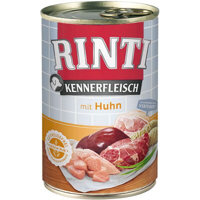 12x400g "Kennerfleisch" Mix (3 Smaken) Rinti Hondenvoer 12x400g "Kennerfleisch" Mix (3 Smaken) Rinti Hondenvoer