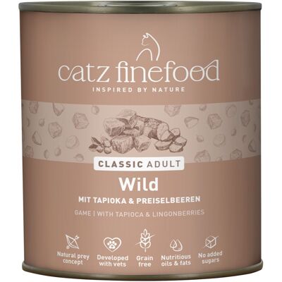 catz finefood Blik 6 x 800 g Kattenvoer - Wild catz finefood Blik 6 x 800 g Kattenvoer - Wild