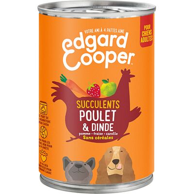 6x400g Edgard & Cooper Adult Graanvrij Kip, Kalkoen - Hondenvoer 6x400g Edgard & Cooper Adult Graanvrij Kip, Kalkoen - Hondenvoer
