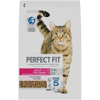 2,8kg Sterile 1+ Rijk aan Zalm Perfect Fit Kattenvoer 2,8kg Sterile 1+ Rijk aan Zalm Perfect Fit Kattenvoer