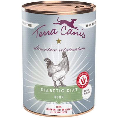 6x 400g Terra Canis Alimentum Veterinarium Diabetic Diet Kip Hondenvoer Nat 6x 400g Terra Canis Alimentum Veterinarium Diabetic Diet Kip Hondenvoer Nat