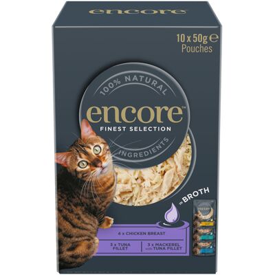 20x50g Encore Cat Pouch in bouillon Finest Selection Multipack nat kattenvoer 20x50g Encore Cat Pouch in bouillon Finest Selection Multipack nat kattenvoer