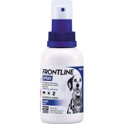 Frontline Spray 2,5 mg/ml Oplossing voor ongedierte Hond en Kat 100ml Frontline Spray 2,5 mg/ml Oplossing voor ongedierte Hond en Kat 100ml