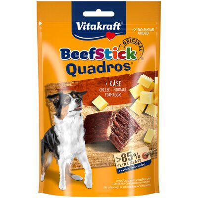 Voordeelpakket: 7x70g Vitakraft Beef Stick Quadros Kaas Hondensnacks Voordeelpakket: 7x70g Vitakraft Beef Stick Quadros Kaas Hondensnacks