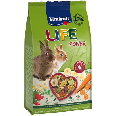 Voordeelpakket: 5x 600g Vitakraft Life Power dwergkonijnen kleinveevoer Voordeelpakket: 5x 600g Vitakraft Life Power dwergkonijnen kleinveevoer