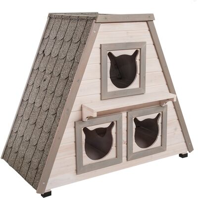 zooplus Exclusive - L 90 x B 50 x H 75 cm - Kattenhuis Madeira zooplus Exclusive - L 90 x B 50 x H 75 cm - Kattenhuis Madeira