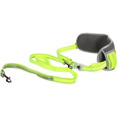 Flamingo joggingharnas met riem geel, heupomtrek 80-140cm hond Flamingo joggingharnas met riem geel, heupomtrek 80-140cm hond
