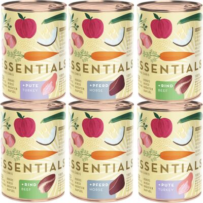 6x385g Terra Canis Essential Mix (3 soorten) nat hondenvoer 6x385g Terra Canis Essential Mix (3 soorten) nat hondenvoer
