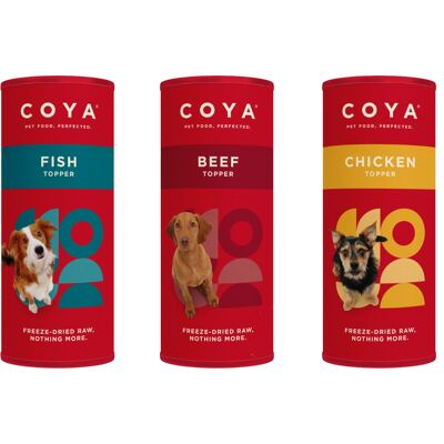 3x50g Coya Adult Dog Topper Mix Pack voedingssupplement 3x50g Coya Adult Dog Topper Mix Pack voedingssupplement