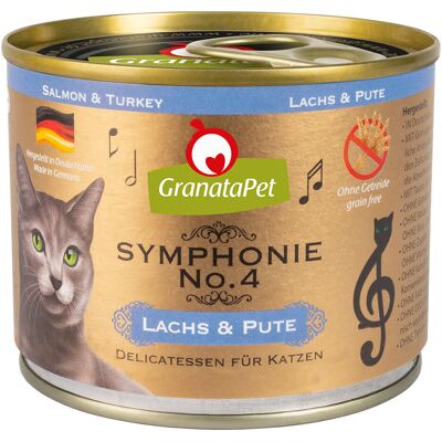 6x200g GranataPet Symfonie Zalm & Kalkoen Kattenvoer 6x200g GranataPet Symfonie Zalm & Kalkoen Kattenvoer