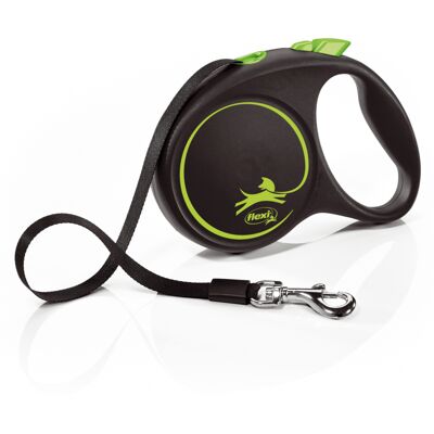 flexi Black Design riem groen, 5m maat M: tot 25kg hond flexi Black Design riem groen, 5m maat M: tot 25kg hond