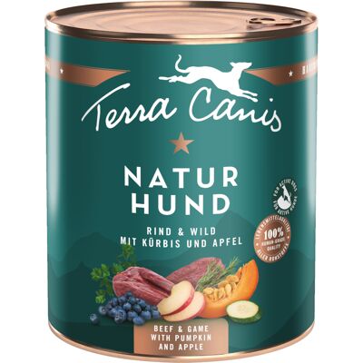 6x 800g Terra Canis natural dog rundvlees & wild met pompoen & appel natvoer voor honden 6x 800g Terra Canis natural dog rundvlees & wild met pompoen & appel natvoer voor honden