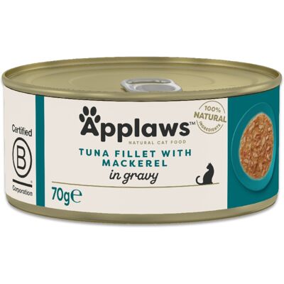 Voordeeelpakket Applaws Cat in Saus 24 x 70 g - Tonijn met Makreel Voordeeelpakket Applaws Cat in Saus 24 x 70 g - Tonijn met Makreel