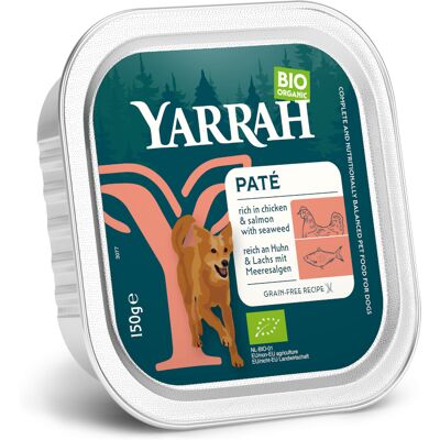 Yarrah Biologische Paté 12 x 150 g - Bio Kip met Bio Zalm en Bio Zeewier Yarrah Biologische Paté 12 x 150 g - Bio Kip met Bio Zalm en Bio Zeewier