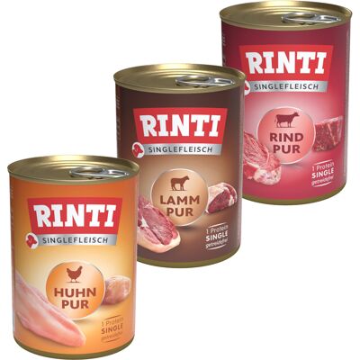 RINTI Singlefleisch 6 x 400 g - Sensible Puur Mixpakket RINTI Singlefleisch 6 x 400 g - Sensible Puur Mixpakket