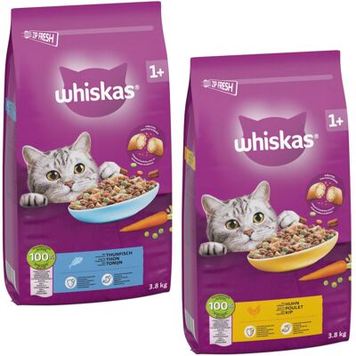 2x3,8kg Kip & tonijn Whiskas Kattenvoer 2x3,8kg Kip & tonijn Whiskas Kattenvoer