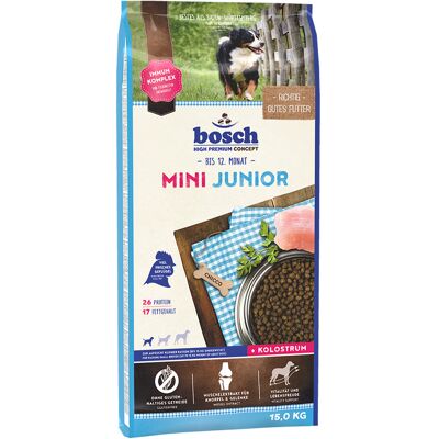 15kg Mini Junior bosch Hondenvoer 15kg Mini Junior bosch Hondenvoer