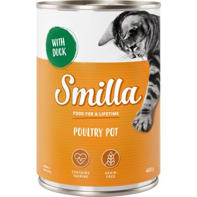 24 x 400g Gemengd Gevogelte Pakket Smilla Kattenvoer 24 x 400g Gemengd Gevogelte Pakket Smilla Kattenvoer