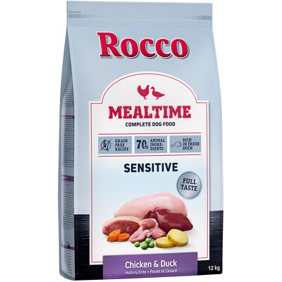 12kg Mealtime Sensitive Kip en Eend Rocco Hondenvoer 12kg Mealtime Sensitive Kip en Eend Rocco Hondenvoer