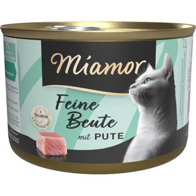 12x185g Miamor Fijne prooi kalkoen natvoer voor katten 12x185g Miamor Fijne prooi kalkoen natvoer voor katten