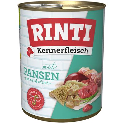 6x800g "Kennerfleisch" Pens RINTI Hondenvoer 6x800g "Kennerfleisch" Pens RINTI Hondenvoer
