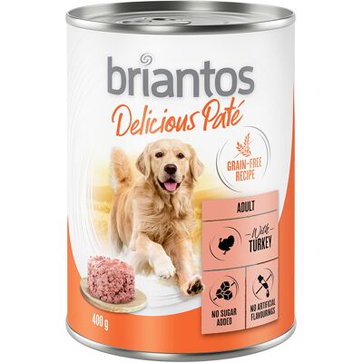 Voordeelpakket Briantos Delicious Paté 24 x 400 g Kalkoen Voordeelpakket Briantos Delicious Paté 24 x 400 g Kalkoen