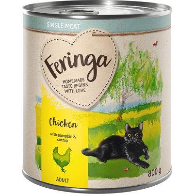 Feringa Single Meat Menu 6 x 800 g - Kip met pompoen & kattenmunt Feringa Single Meat Menu 6 x 800 g - Kip met pompoen & kattenmunt