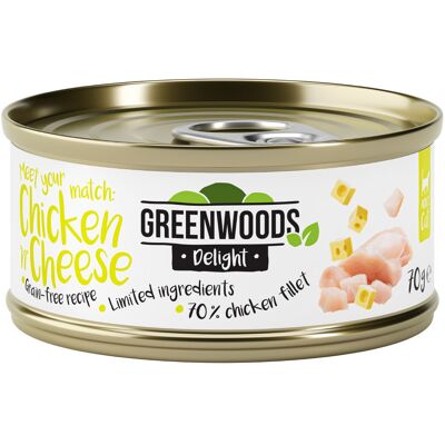 Greenwoods Delight kipfilet met kaas 24 x 70 g Greenwoods Delight kipfilet met kaas 24 x 70 g