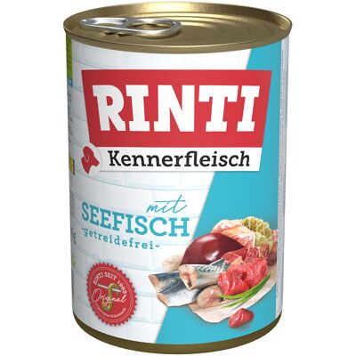 12 x 400 g RINTI Kennerfleisch Zeevis Nat Hondenvoer 12 x 400 g RINTI Kennerfleisch Zeevis Nat Hondenvoer