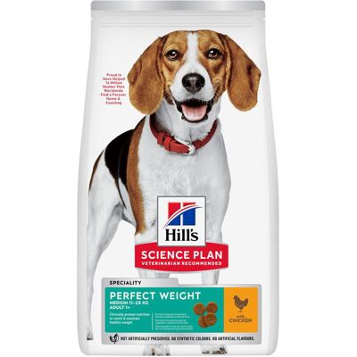 12kg Adult 1+ Perfect Weight Medium met Kip Hill's Science Plan Hondenvoer 12kg Adult 1+ Perfect Weight Medium met Kip Hill's Science Plan Hondenvoer
