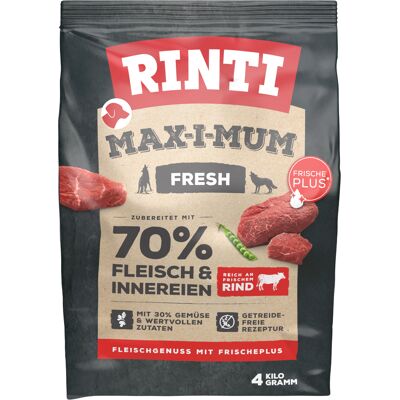 4kg Max-i-mum Rund RINTI Hondenvoer 4kg Max-i-mum Rund RINTI Hondenvoer
