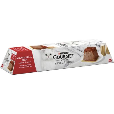 24x57g Mousse met Rund Gourmet Revelations Kattenvoer 24x57g Mousse met Rund Gourmet Revelations Kattenvoer