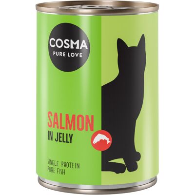 6x400g Zalm in Gelei Cosma Original Kattenvoer 6x400g Zalm in Gelei Cosma Original Kattenvoer