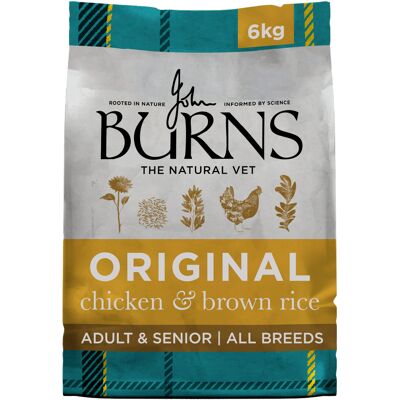 6kg Adult/Senior Original Kip & Bruine Rijst Burns Hondenvoer 6kg Adult/Senior Original Kip & Bruine Rijst Burns Hondenvoer
