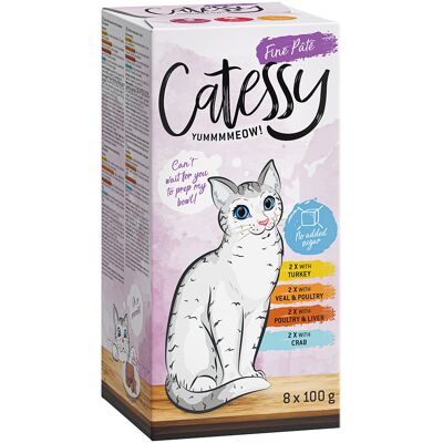 32x100g Fijne Paté Mix I Catessy Kattenvoer Kuipjes 32x100g Fijne Paté Mix I Catessy Kattenvoer Kuipjes